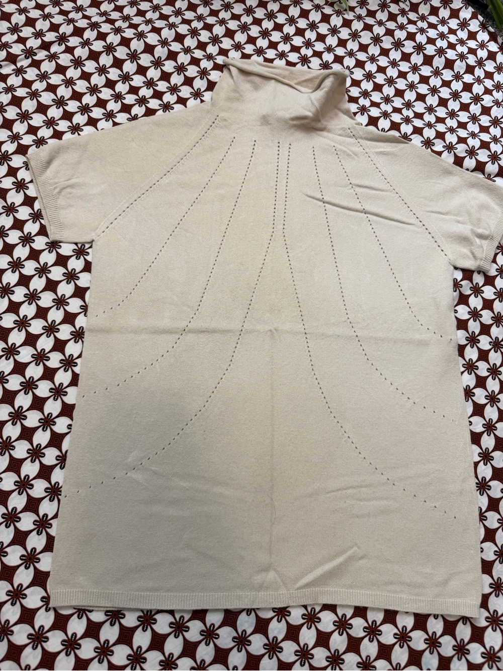 Vintage Max Mara Turtleneck Short Sleeve Knit Top